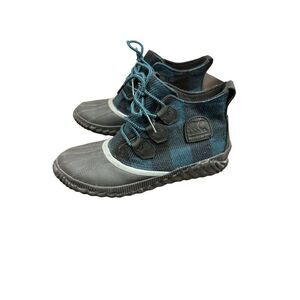 Sorel Womens Out N About Plus Lug Sole Boot Black Blue size8